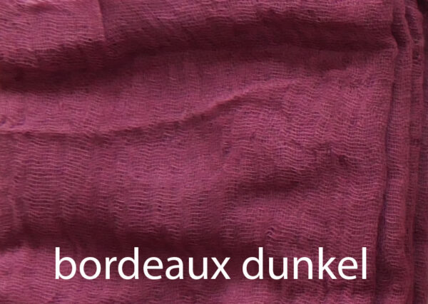 Gaze Tuch bordeaux dunkel ca.  20 cm x 80 cm