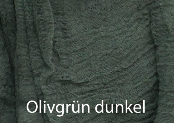 Gaze Tuch olivgrün dunkel ca.  20 cm x 80 cm