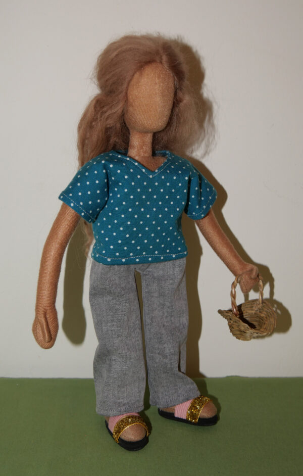 Jeanshose weit grau – Bild 2