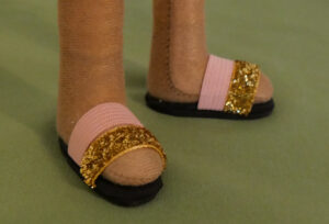 Sandalen gold-rosa