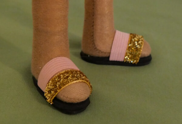 Sandalen gold-rosa
