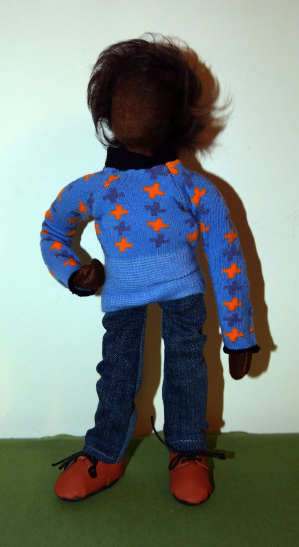 Pullover blau-orange – Bild 2