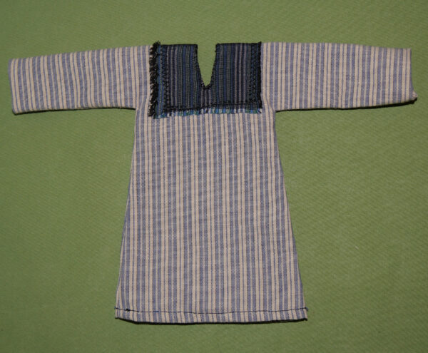 Kleid blau gestreift mit blauem Besatz