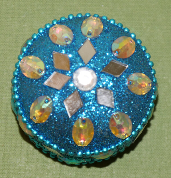 Königsgeschenk hellblau-silber